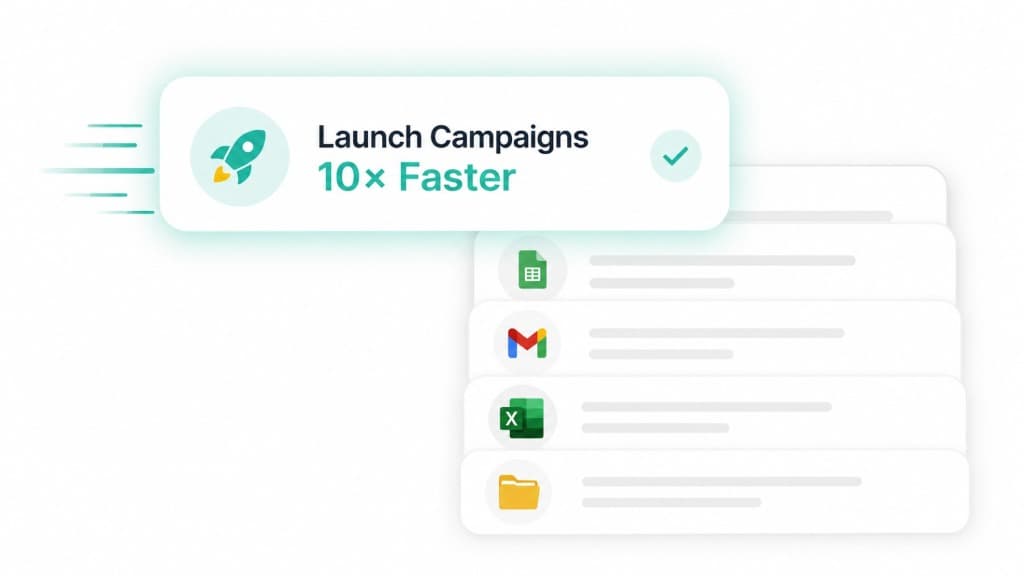Launch Campaigns 10x Faster illustration